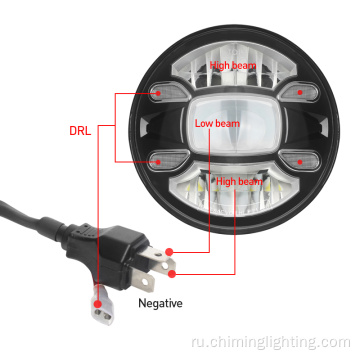 7 -дюймовые светодиодные фары Ангел Глаз Круглый Форы Jeep High Low Beam7 Круглые фары для грузовиков для грузовиков